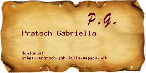 Pratsch Gabriella névjegykártya